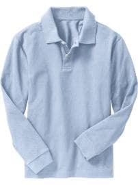 Boys Uniform Long-Sleeved Pique Polos