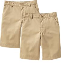 Boys Twill Uniform Shorts 2-Packs