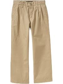 Boys Pleated Twill Pants