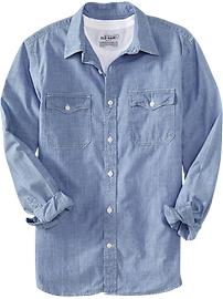 Men's Regular-Fit Chambray Shirts