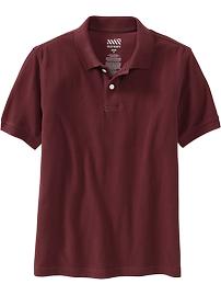 Boys Short-Sleeve Pique Polos