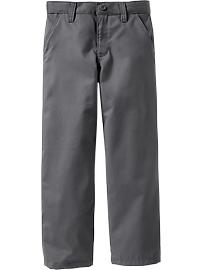 Boys Plain Front Loose Uniform Khakis