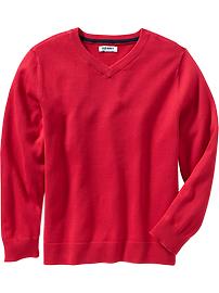 Boys Uniform V-Neck Sweaters