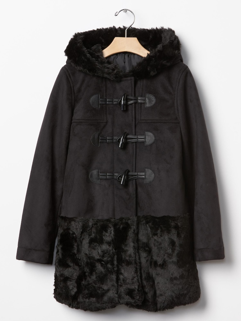 Shearling duffle coat