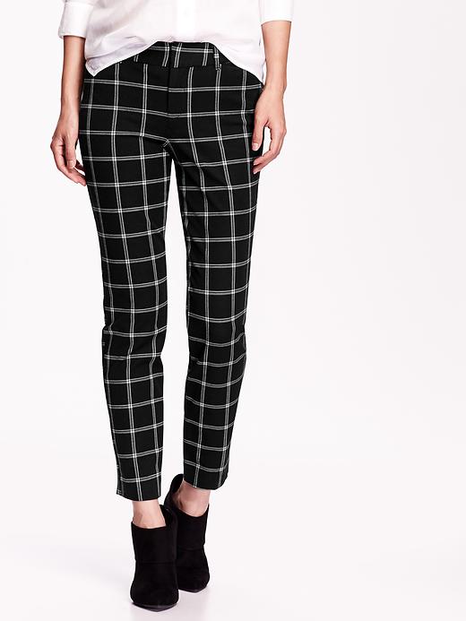 old navy plaid pixie pants