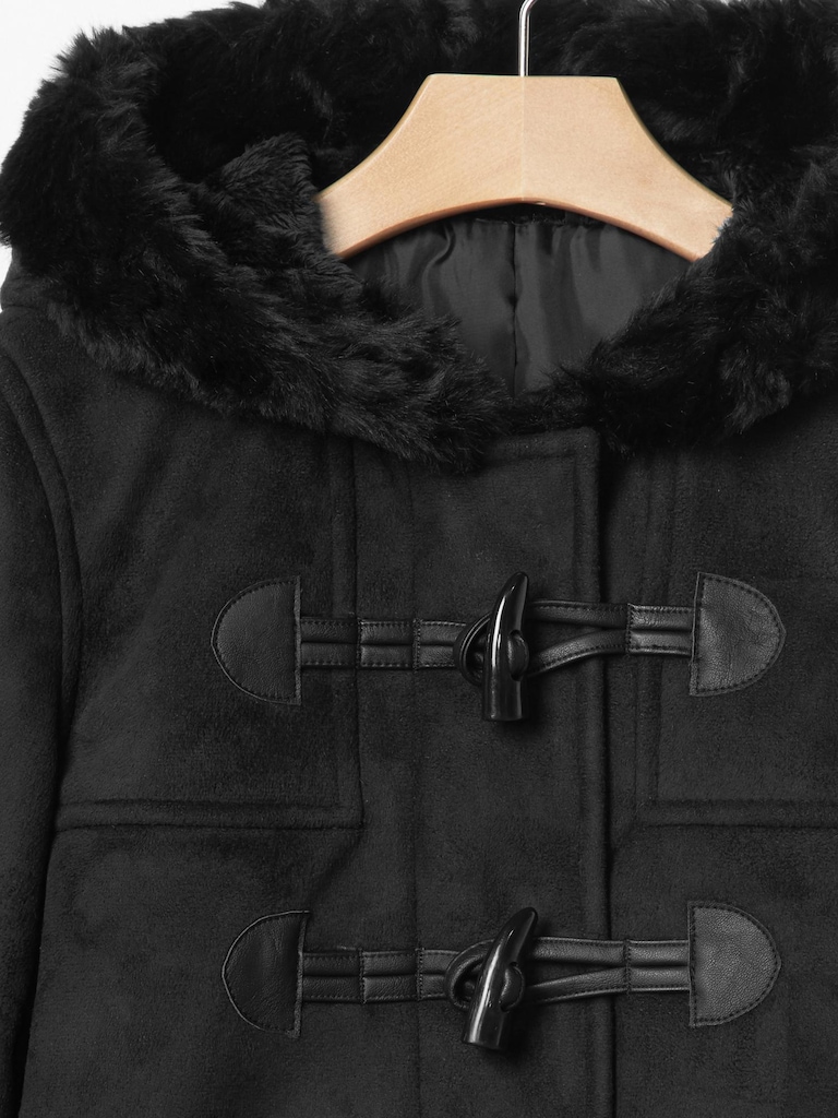 Shearling duffle coat