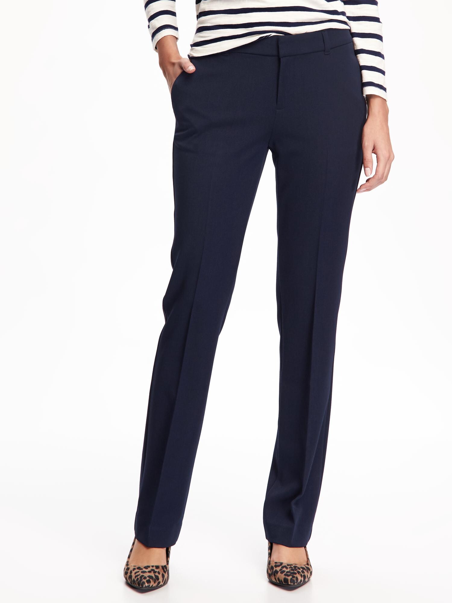 Mid-Rise Straight Pants for Women | Old Navy