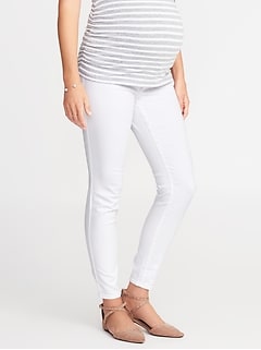 white maternity jeans skinny