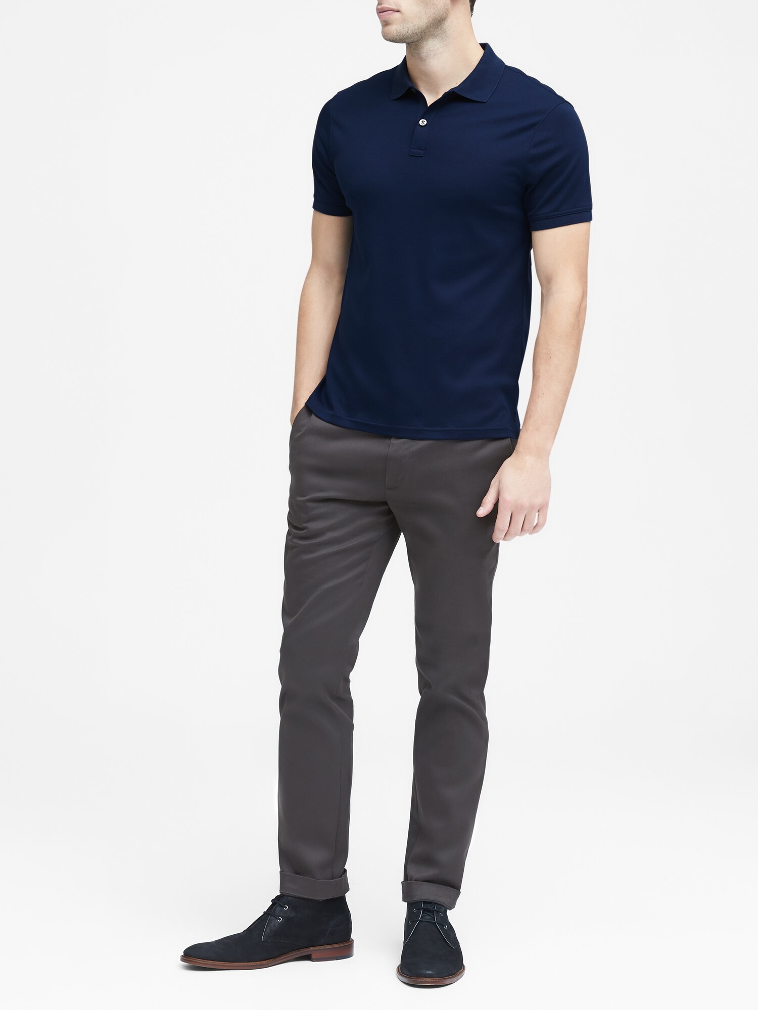 banana republic long sleeve polo