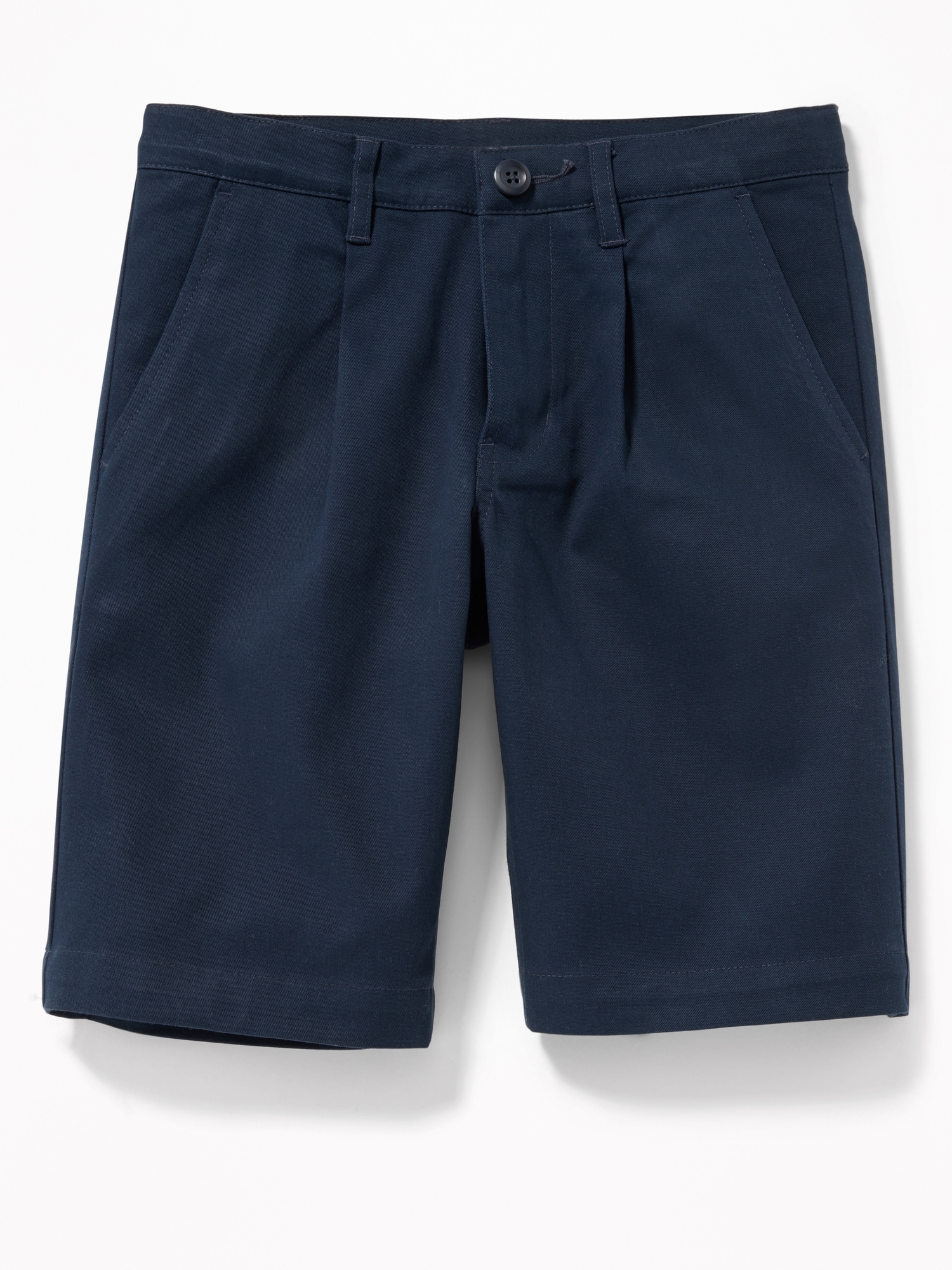 *Today Only Deal* Pleated Built-In Flex Straight Uniform Shorts for Boys