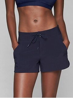 navy blue swim shorts womens