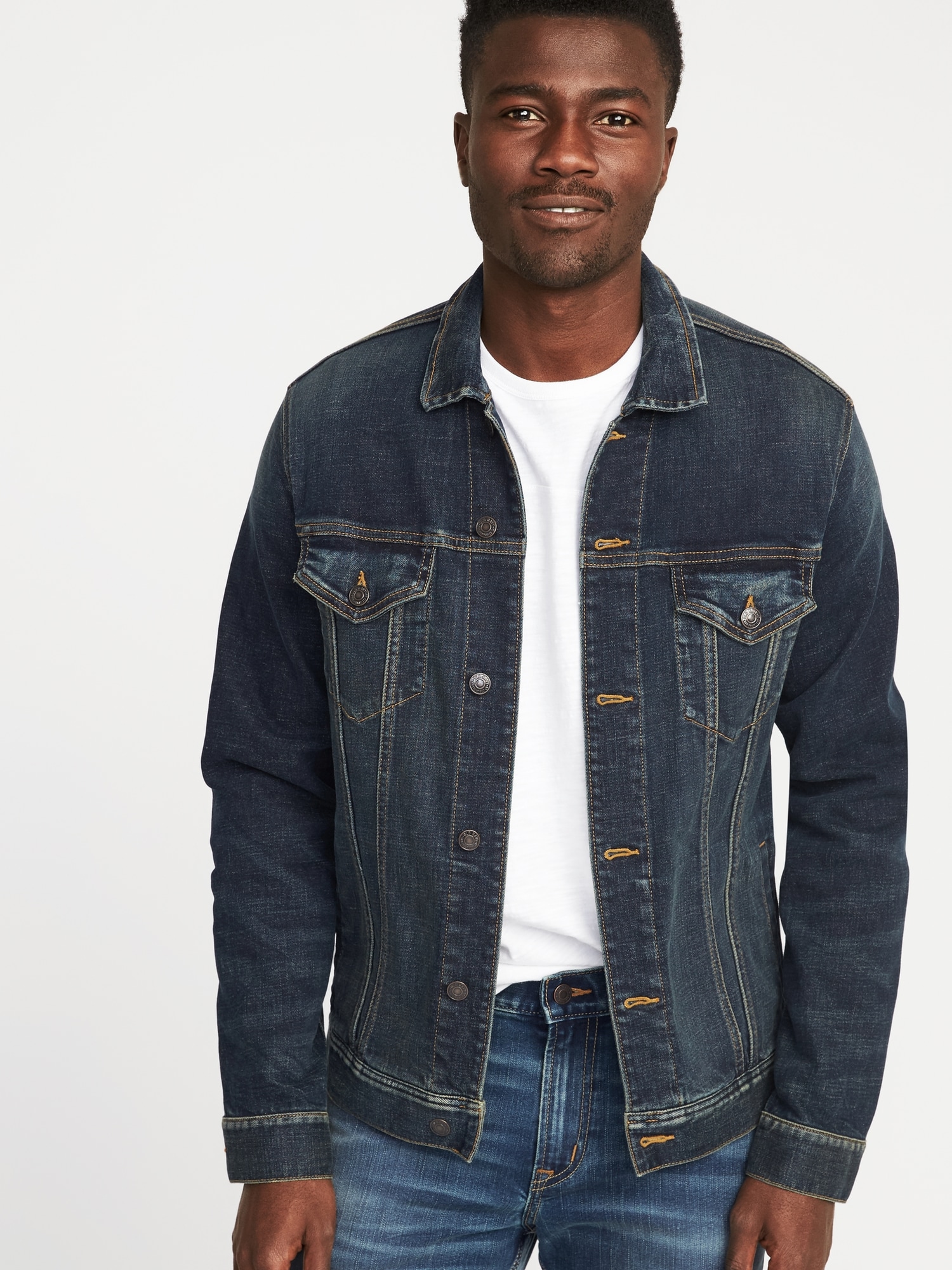 mens jean jacket with fur hood