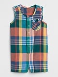 Plaid Critter Tank Shorty One-Piece GAP