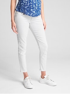 gap white maternity jeans