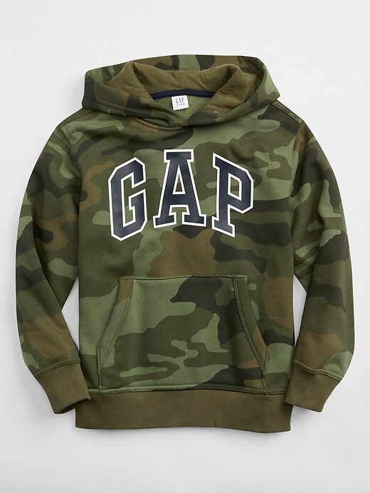 Kids Camo Gap Logo Pullover Hoodie