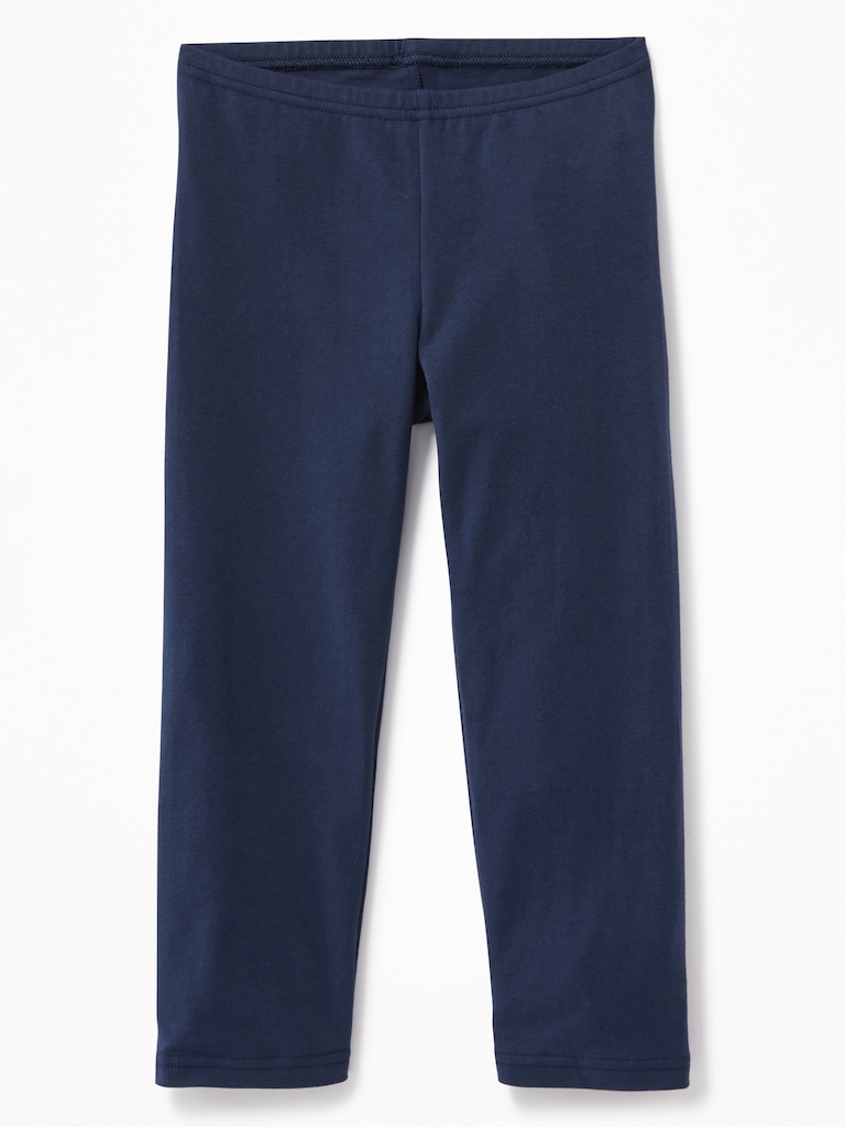 Short Crop Jersey Leggings for Girls