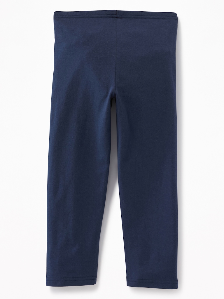 Short Crop Jersey Leggings for Girls