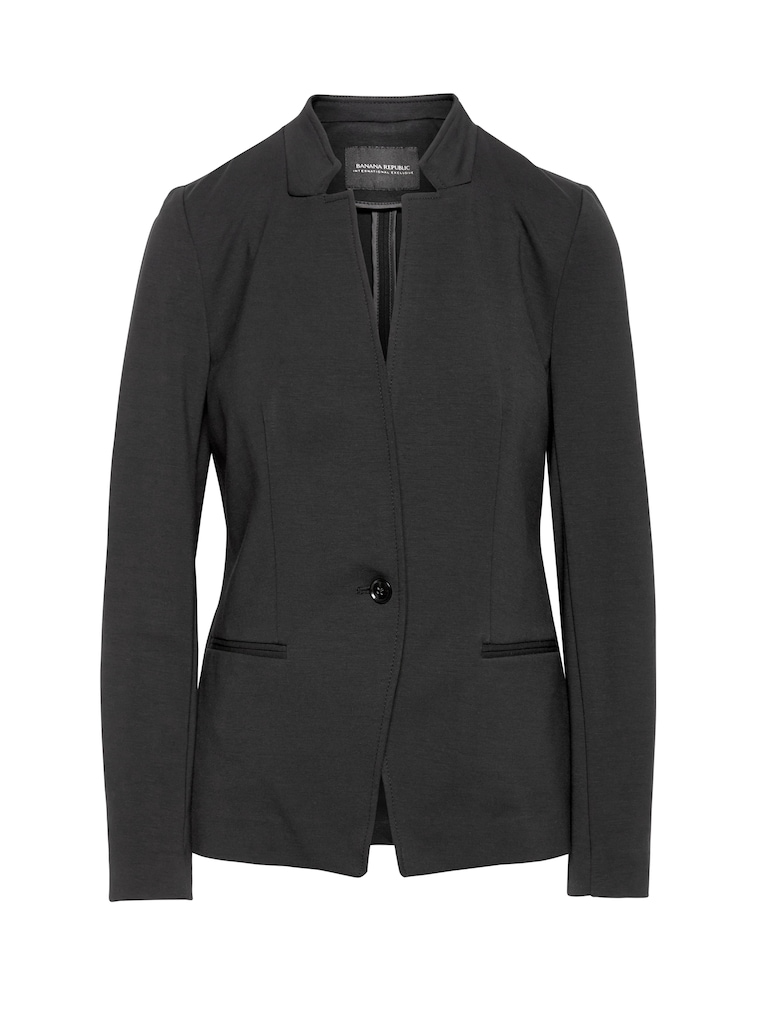 Unstructured Stretch Ponte Blazer