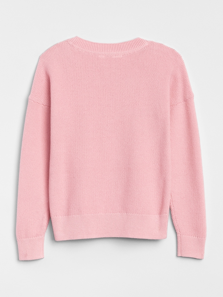 Sequin Graphic Crewneck Sweater