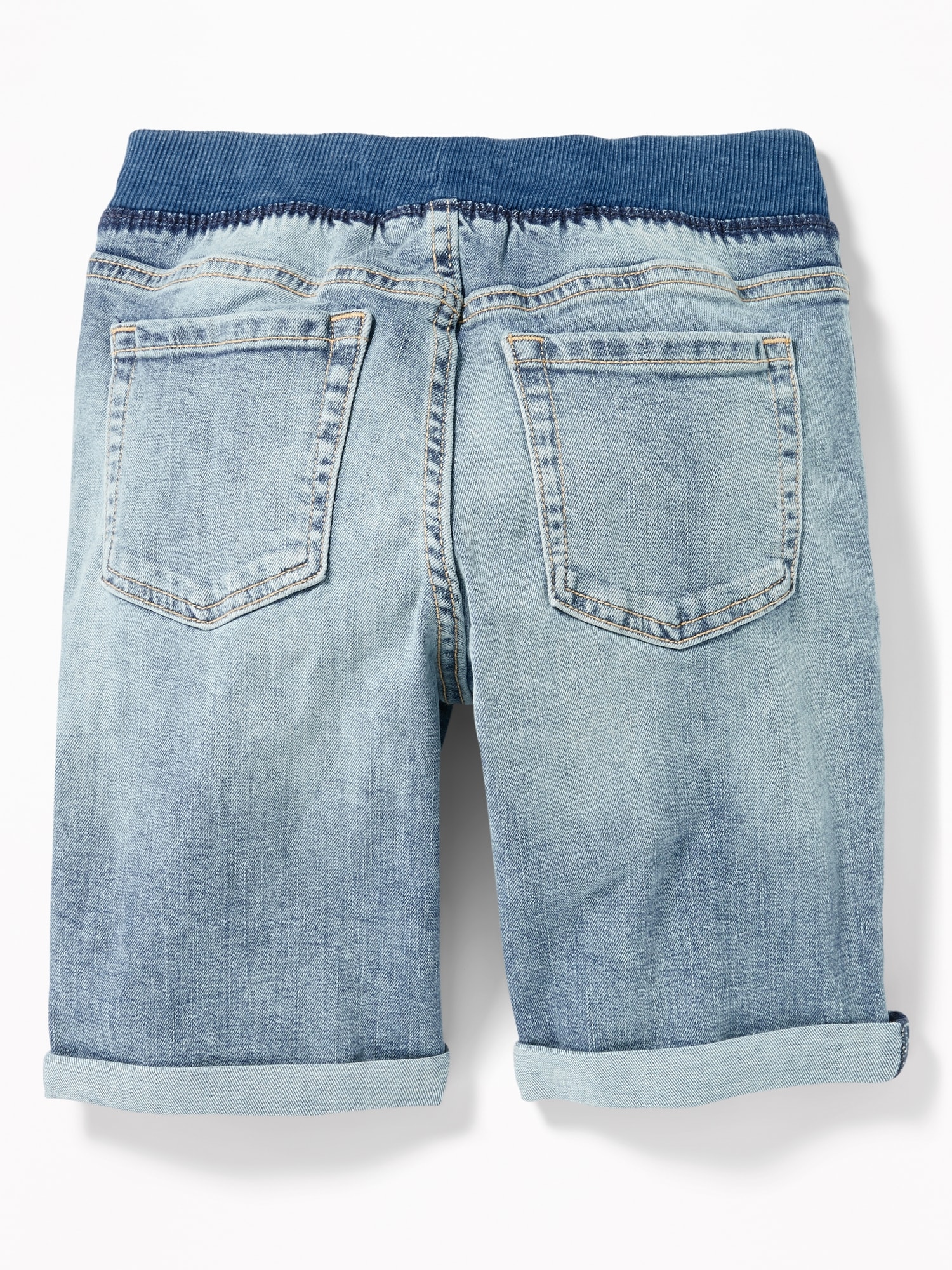 boys pull on jean shorts