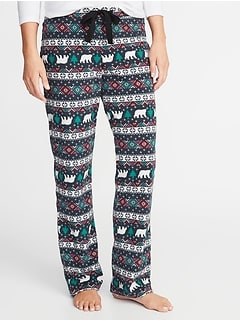 Holiday Favorites 2018 Christmas Pajamas For The Family Old Navy Micro Fleece Straight Sleep Pants For Women