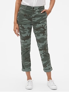 womens camo cargo pants gap