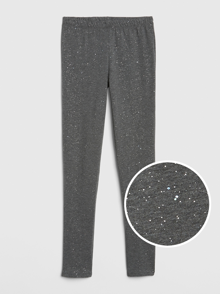 Kids Sparkle Leggings in Stretch Jersey