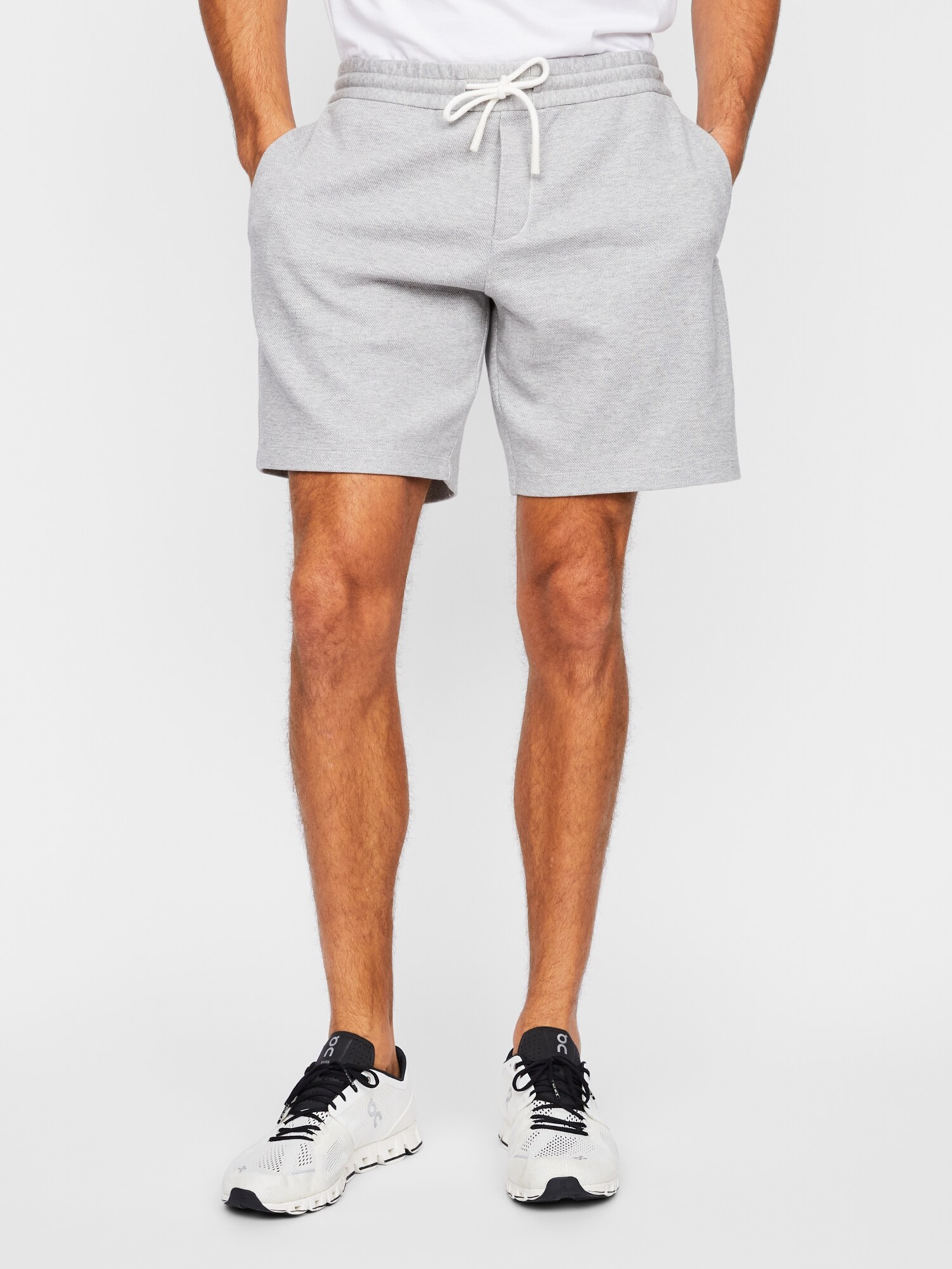 fleece grey shorts