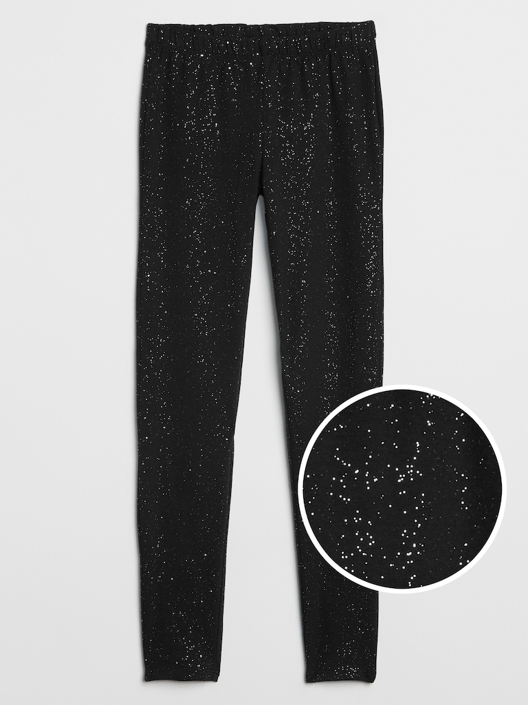 Kids Sparkle Leggings in Stretch Jersey