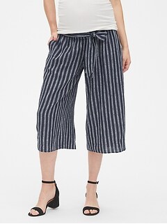 gap pull on crop trousers