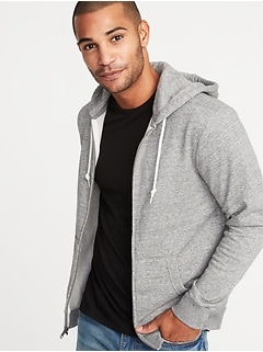 mens grey zip hoodie