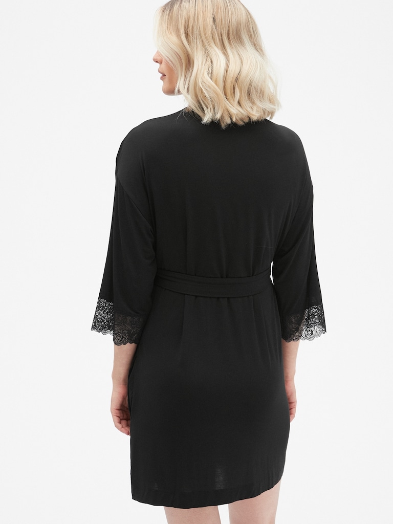 Maternity Softest Modal Lace-Trim Robe