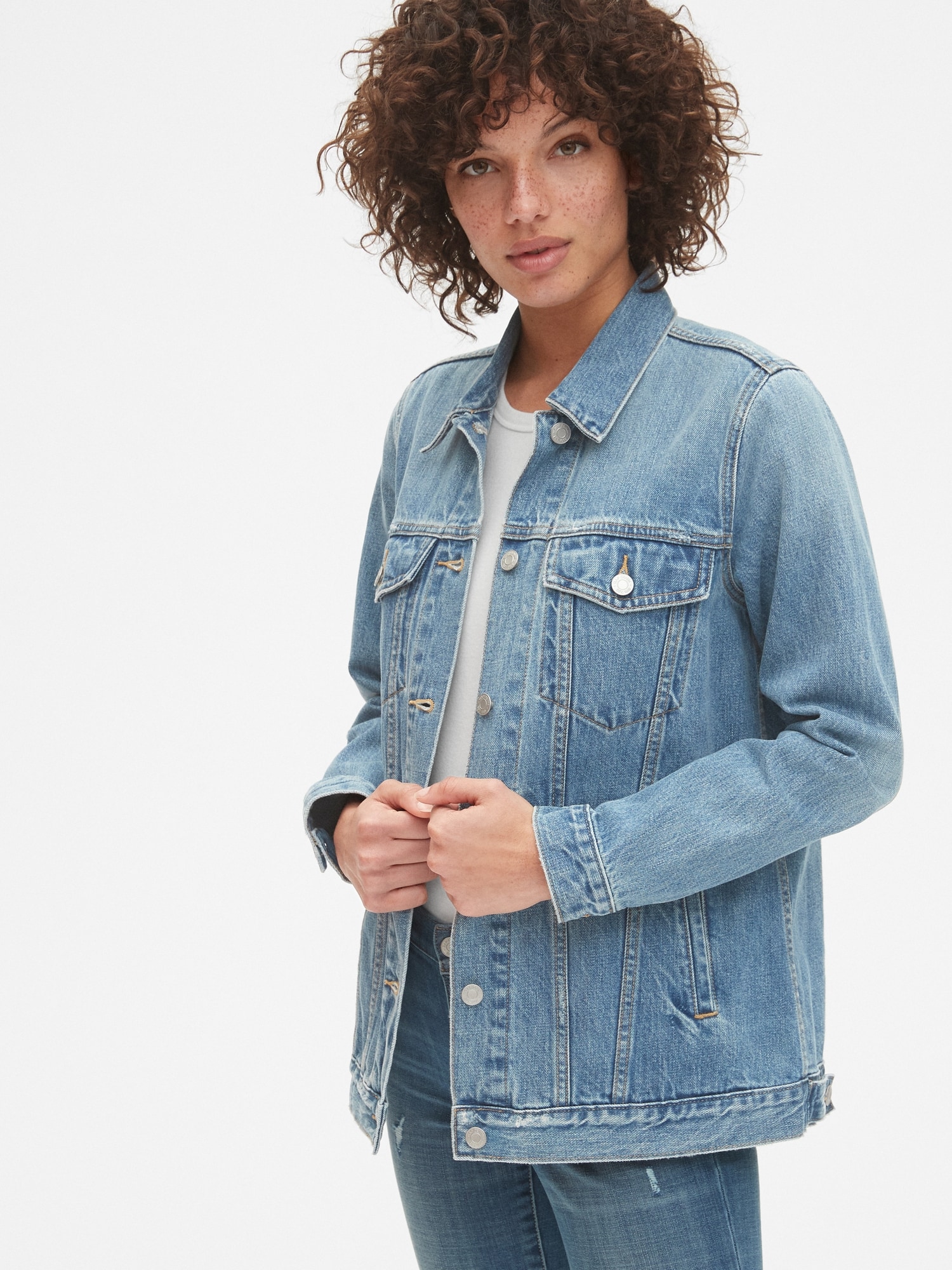 gap oversized jean jacket