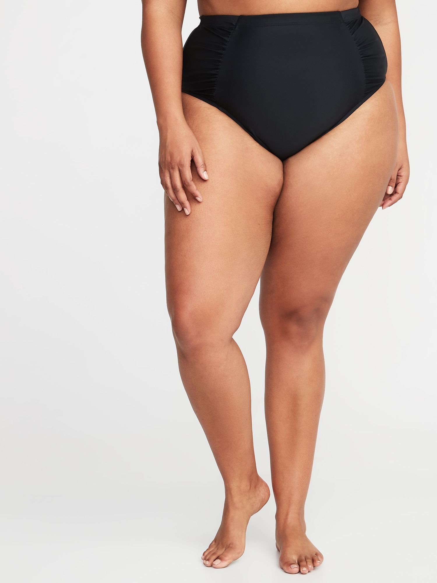 plus size high waisted swim bottoms