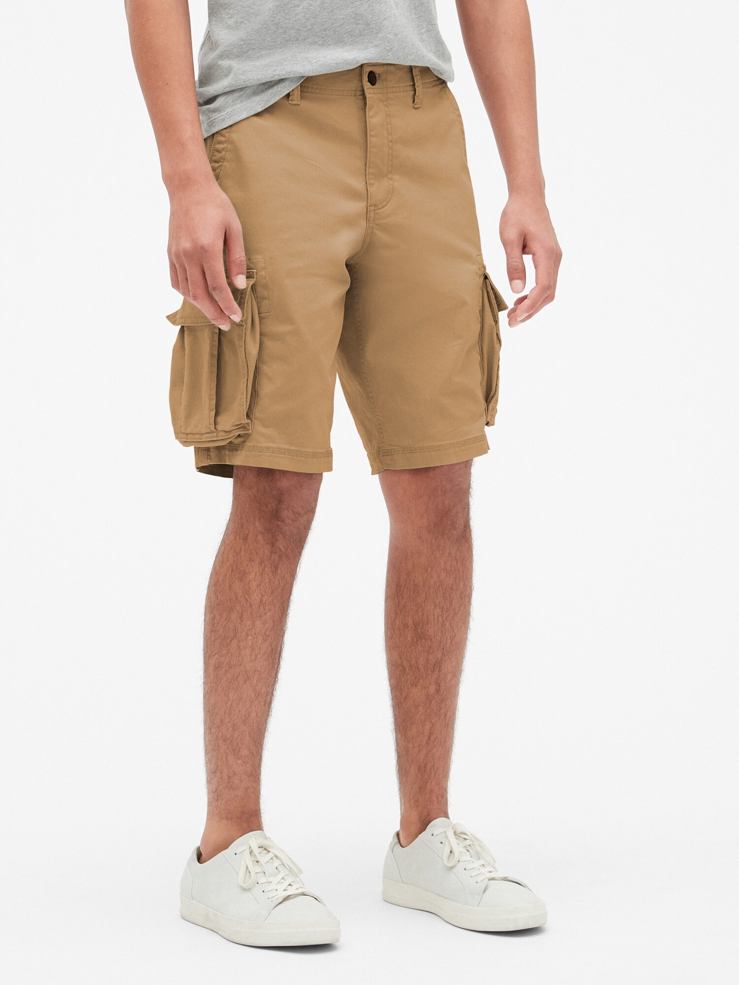 mens twill jogger shorts