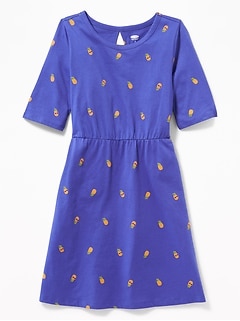 Purple Salmon Flower Girl Dress