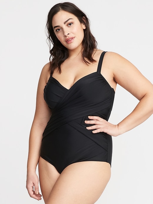 old navy black swim top