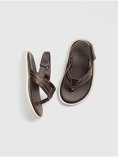 boys leather flip flops