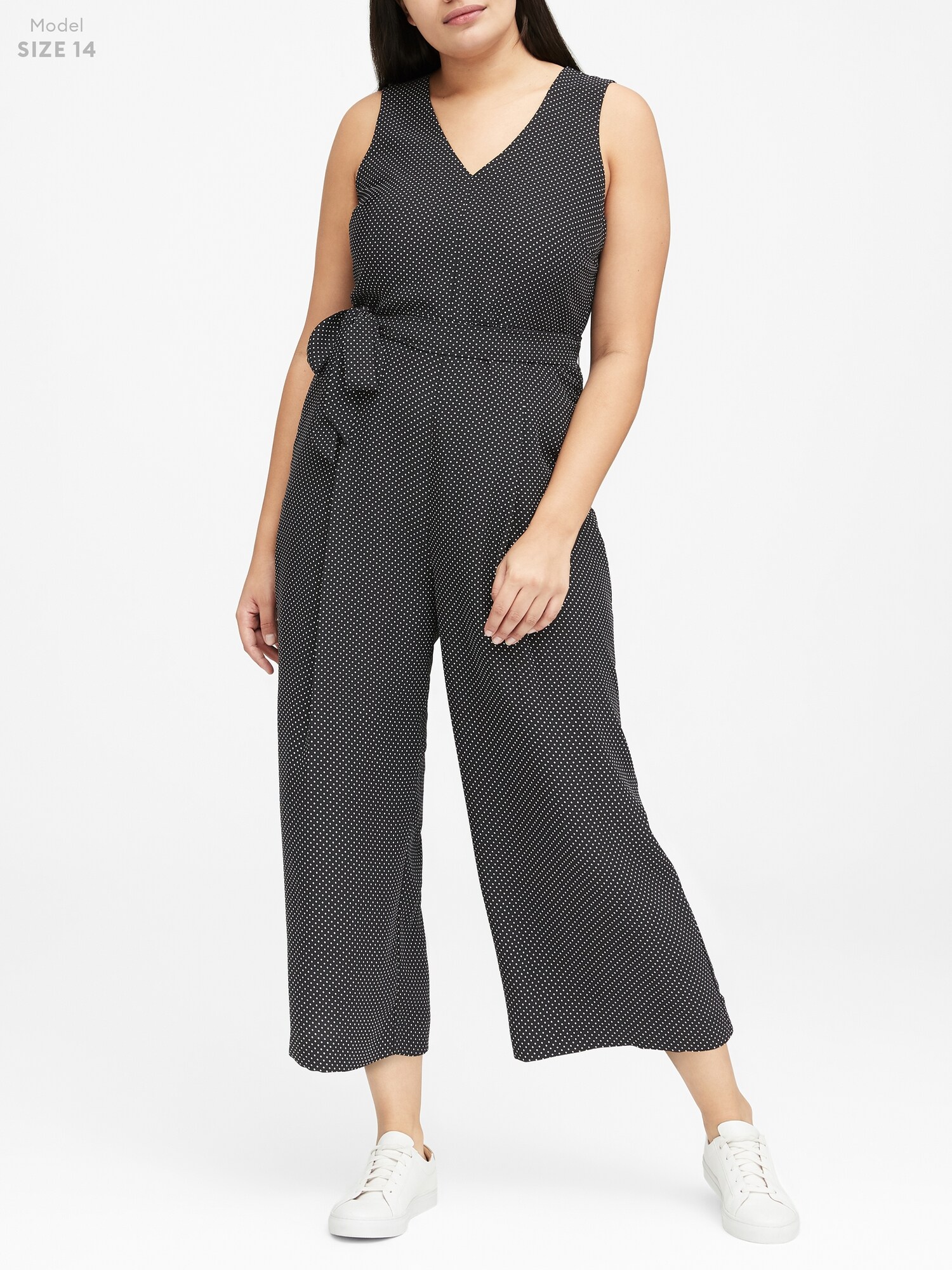 banana republic polka dot jumpsuit
