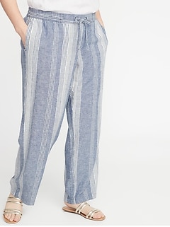 old navy striped linen pants