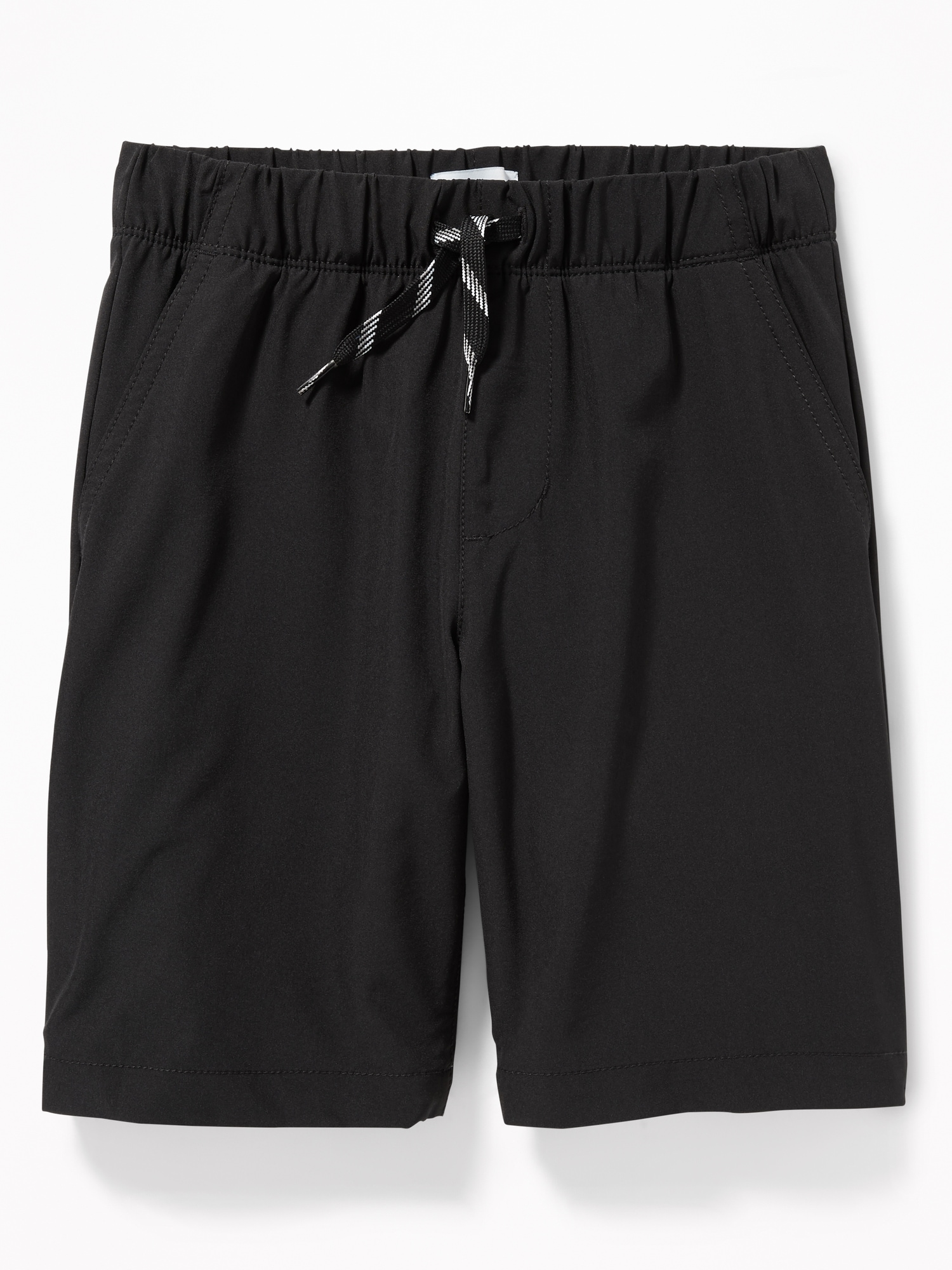 boys black jogger shorts