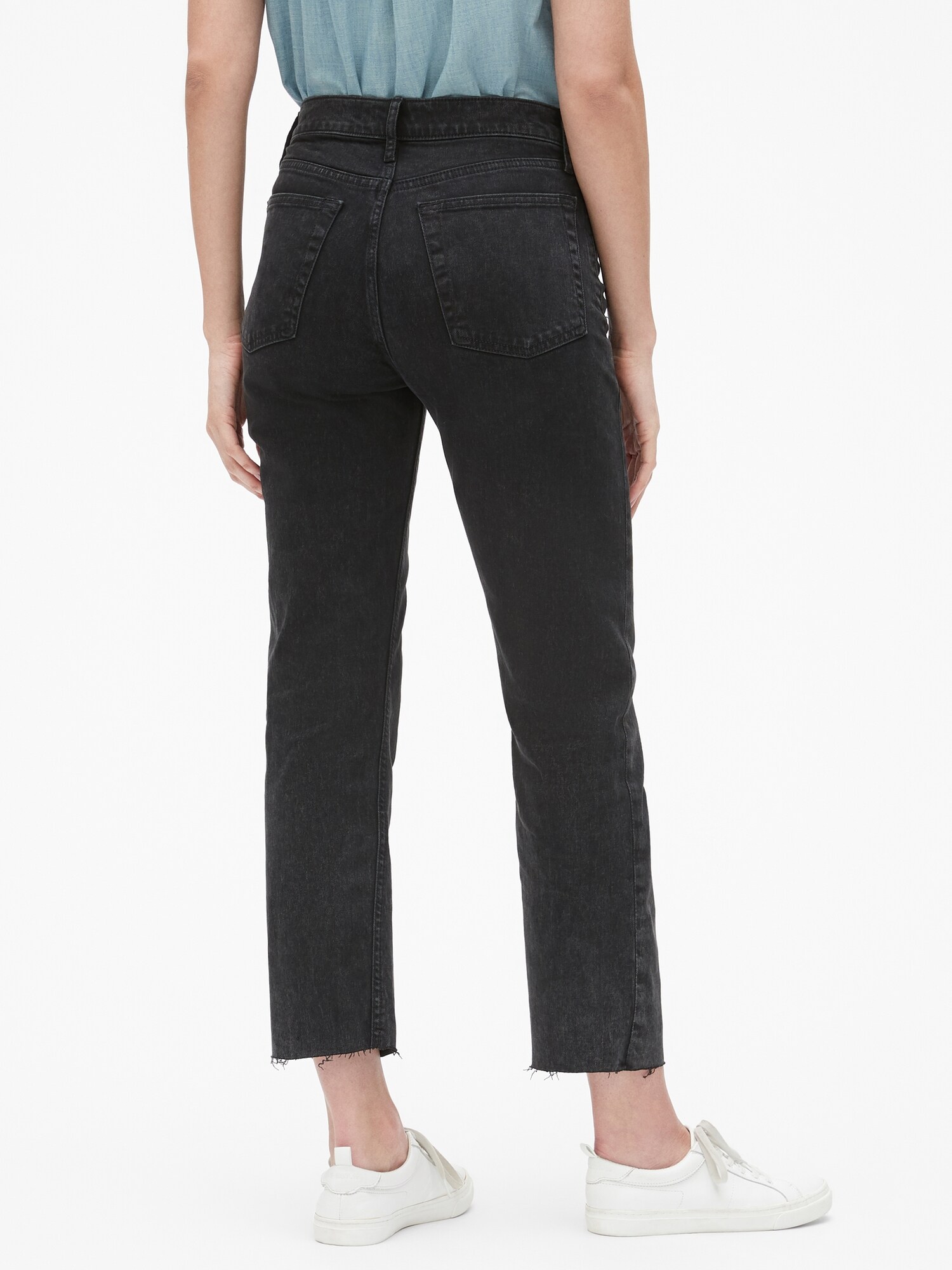 gap high rise cheeky straight jeans