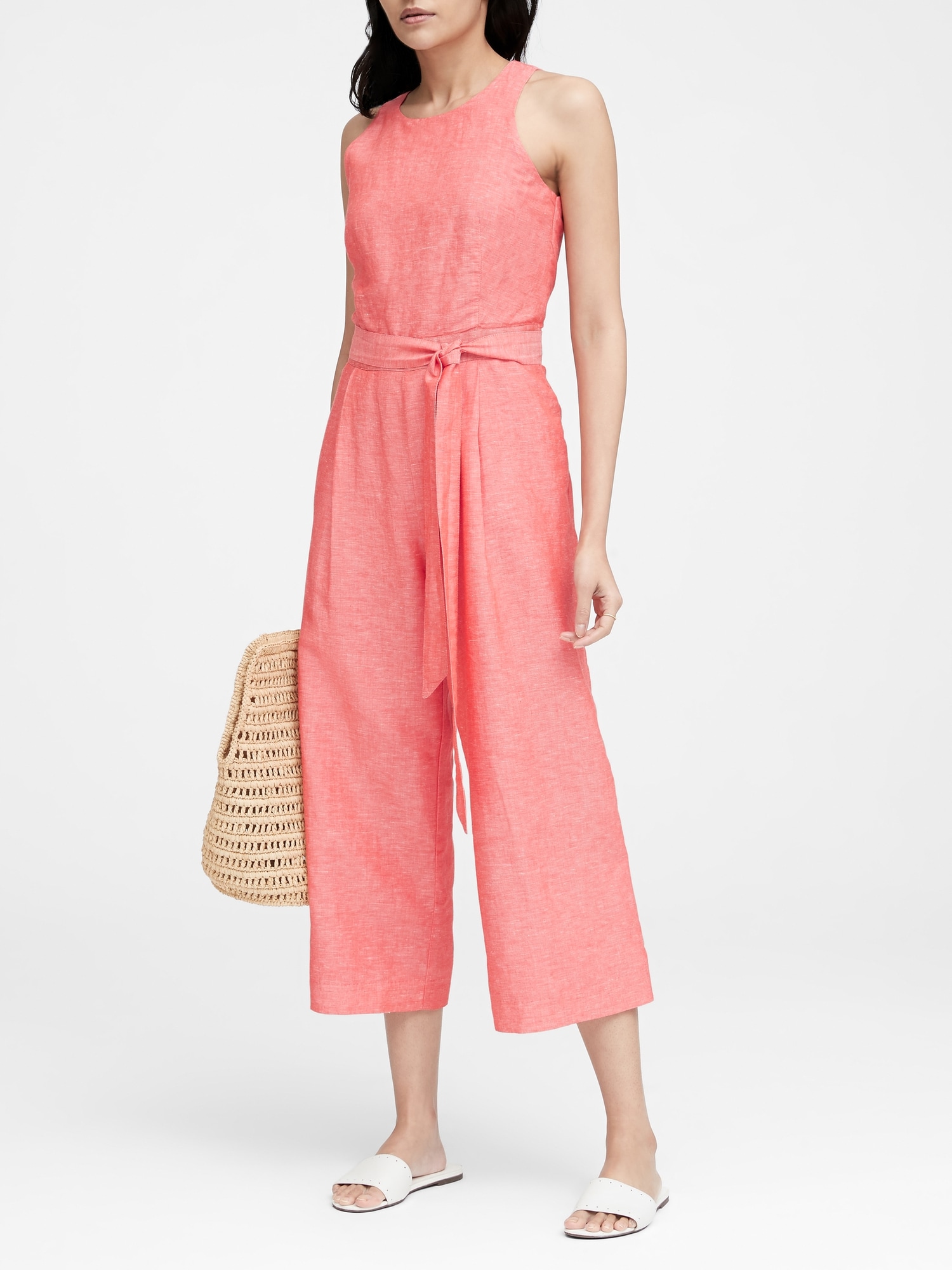 banana republic pink jumpsuit