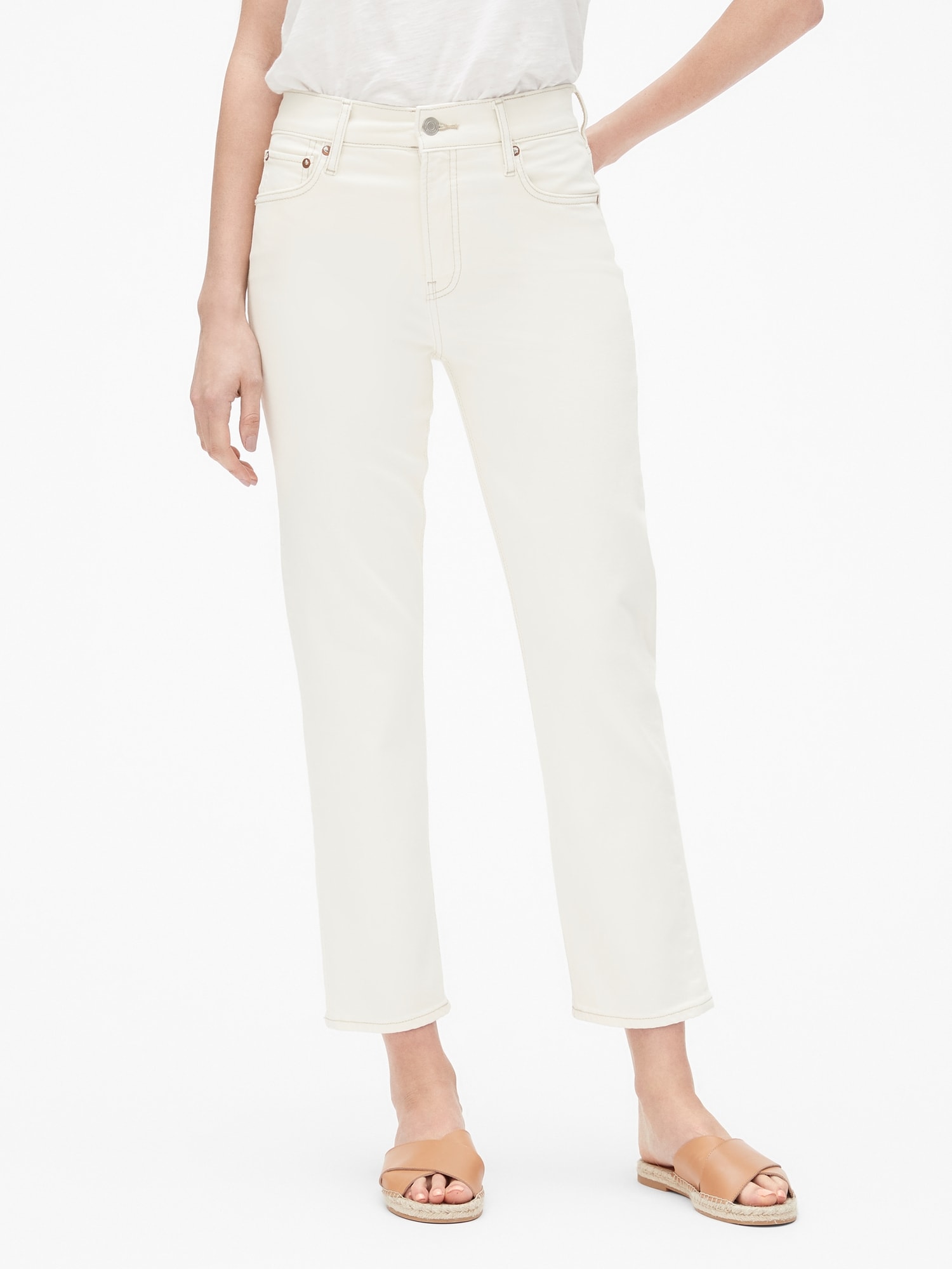 gap high rise cheeky straight