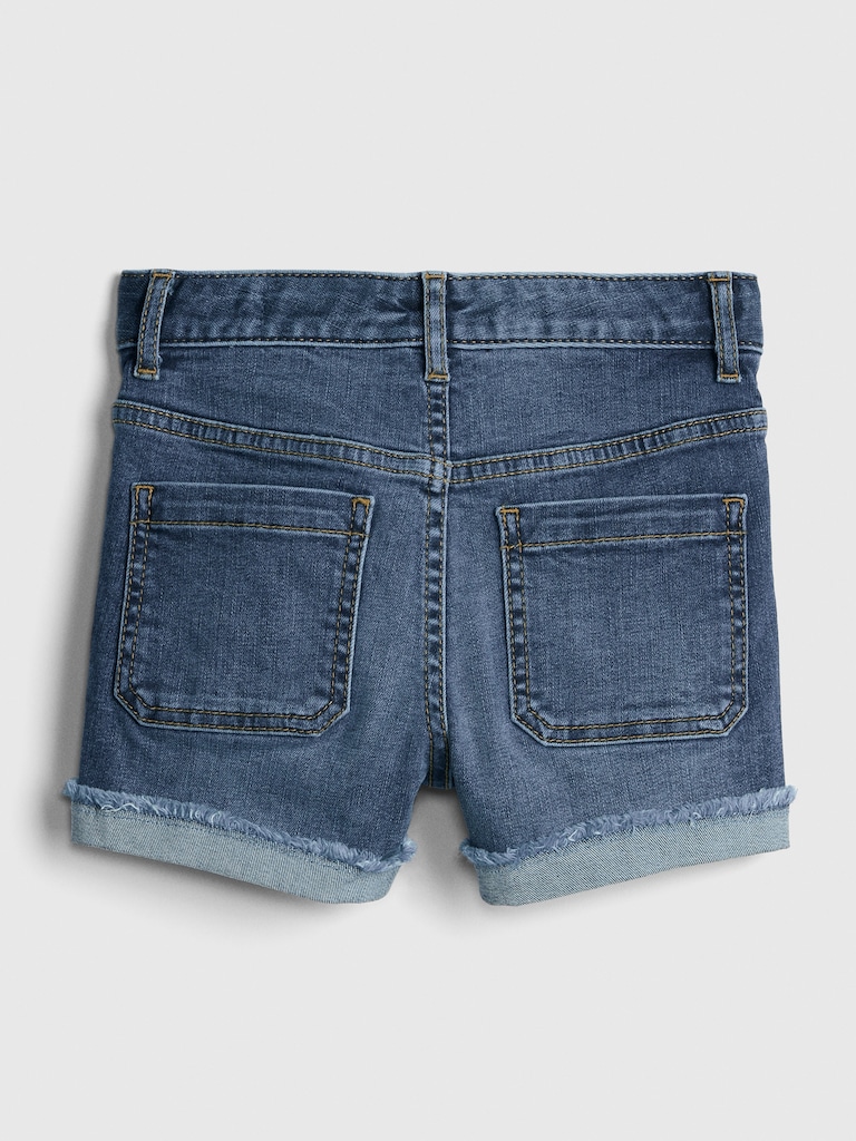 Kids High Rise Shortie Shorts