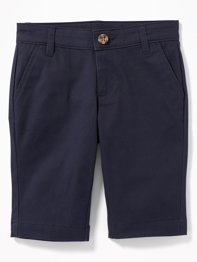 Uniform Skinny Twill Bermudas for Girls