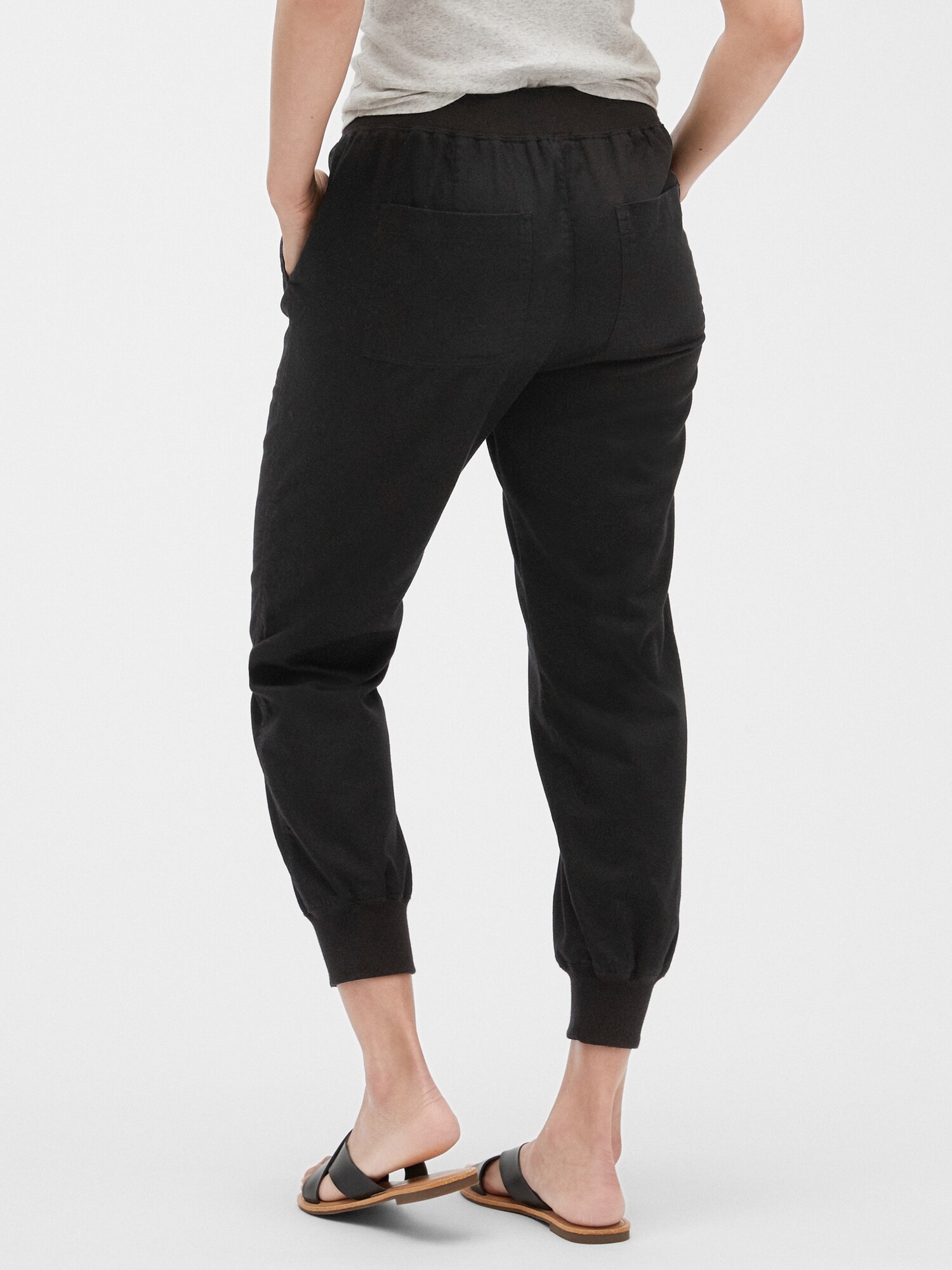 gap linen joggers womens