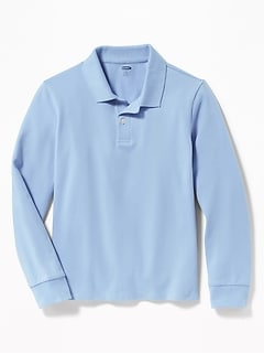 dri fit school uniform polo shirts long sleeve