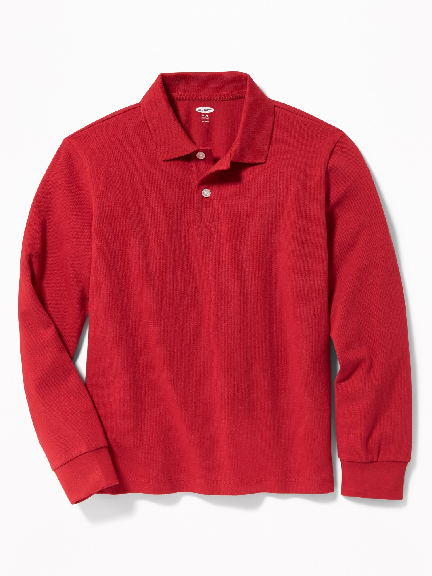 *Today Only Deal* Uniform Built-In Flex Long-Sleeve Pique Polo for Boys