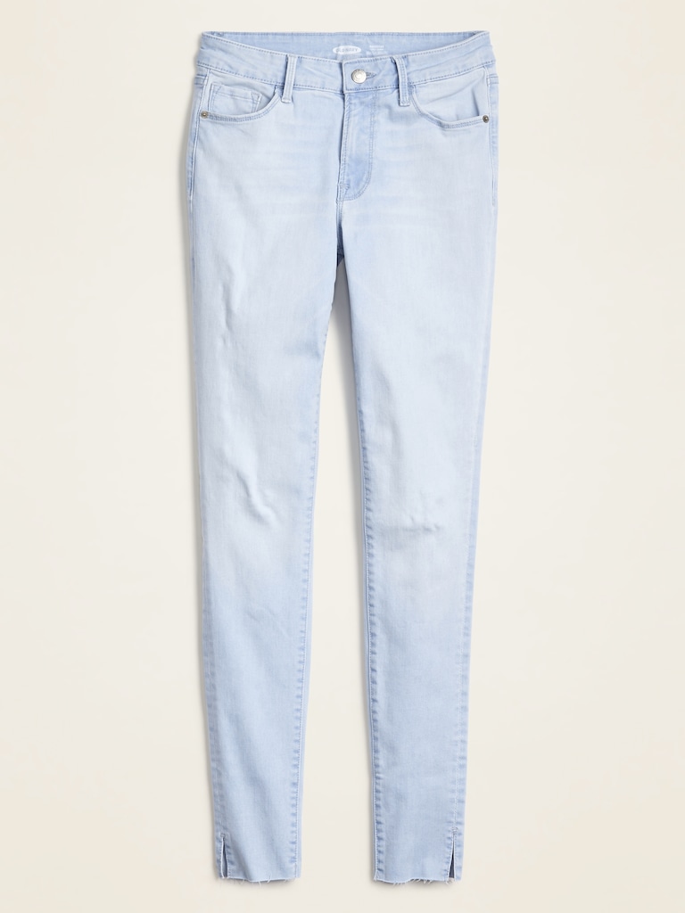 Mid-Rise Built-In Sculpt Raw-Edge Rockstar Jeans for Women